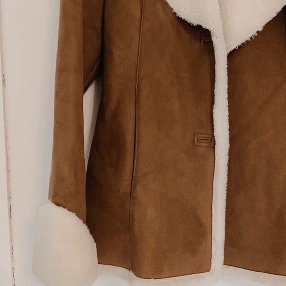 Calvin Klein Suede Fur Jacket - Picture 3 of 10